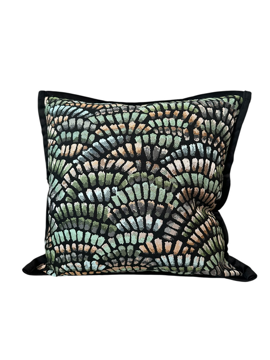 Green Textured Accent Cushion Cover