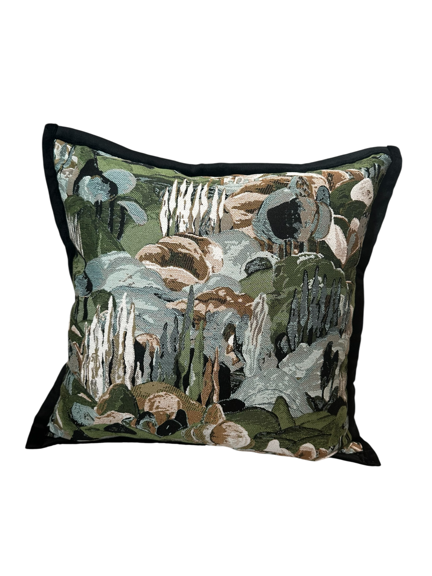 Green Textured Decorative Cushion Cover